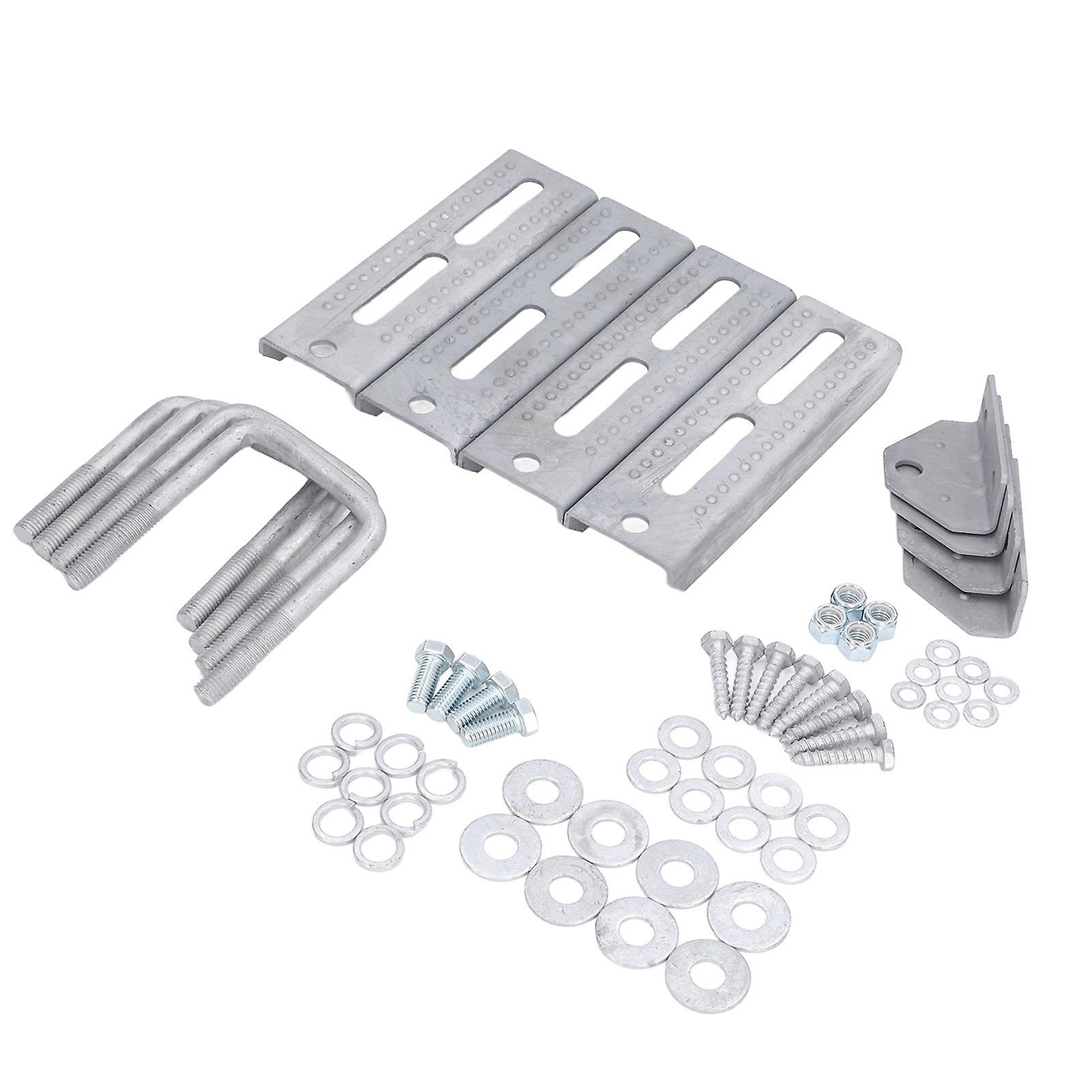 Galvanized Swivel Top Bunk Bracket Kit with Hardware for 3in Wide 3in Tall Boat Trailer Crossmember 