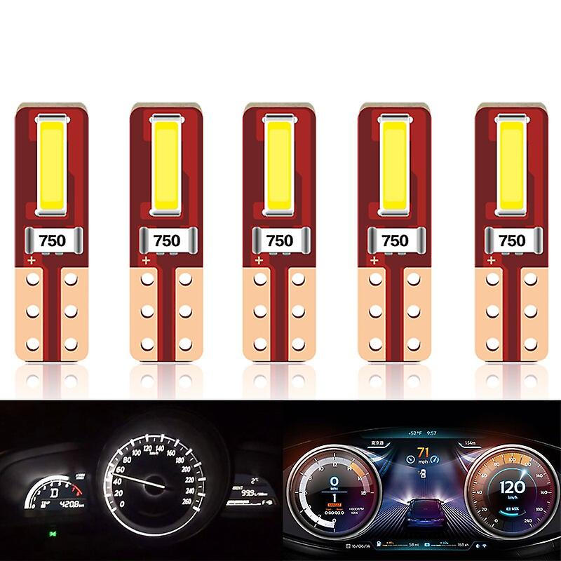 10pcs T5 2smd Led Bulb W3w W1.2w Led Canbus For Air Conditioner Button Light Instrument Led Dashboard Warning Indicator