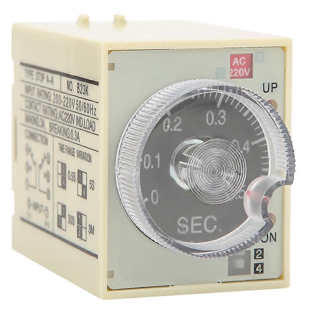 Verzögerungstimer Zeitrelais Einstellbarer Knopf Anti-Interferenz-PC-Shell ST3PA-A AC220V 50/60Hz