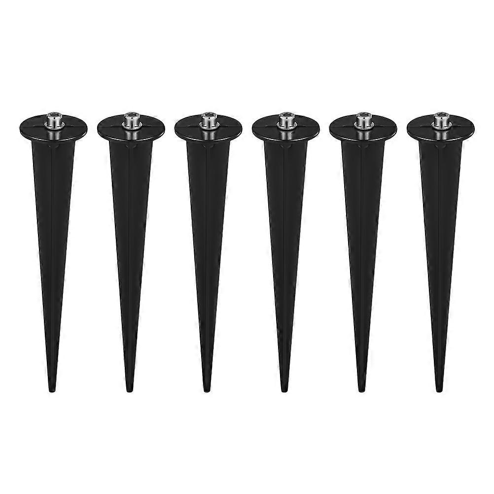 6pcs Plastic Solar Light Stakes Path Light Replacement Threaded Spike Flood Light Stakes