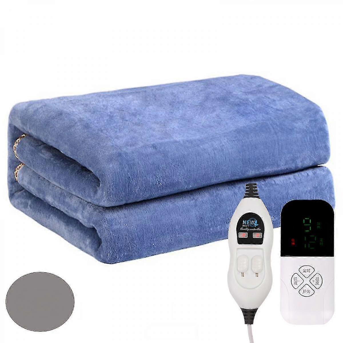 Shao cobertor aquecido Electric Throw - Manta elétrica de lã nervurada macia com aquecimento rápido com 9 níveis de aquecimento