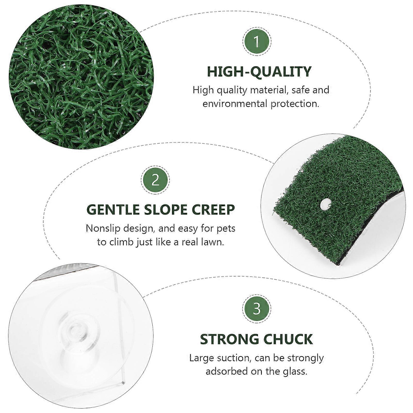 1pc Turtle Drying Platform Simulated Lawn Reptile Tortoise Climbing Ladder