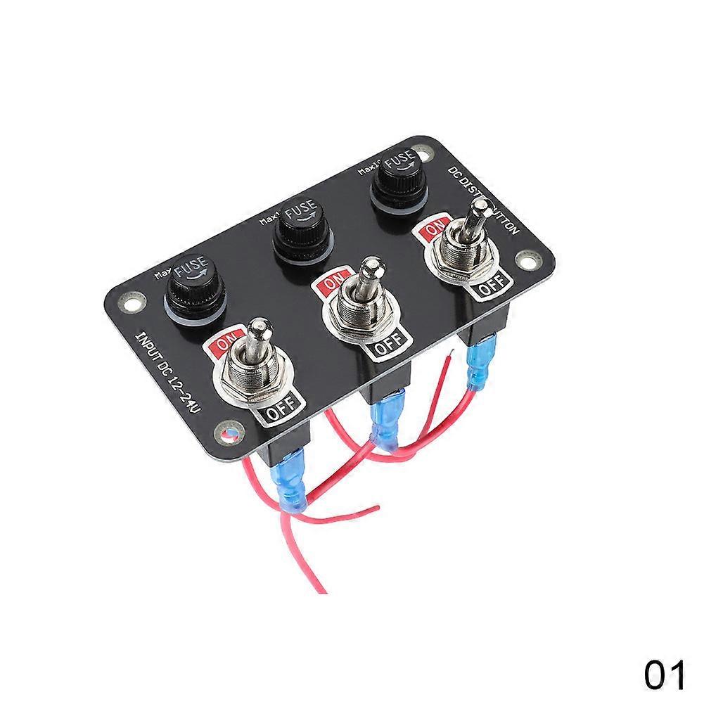 3 לוח מתג מתג כנופיה / 6 כנופיה 12V / 24V מתג נדנדה / כיבוי עם נתיך 10a מכוניות מירוץ Rv Camper יאכטה סירה ימית