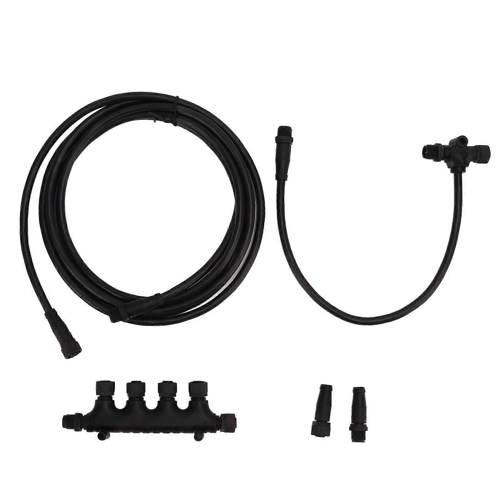 for NMEA 2000 Backbone Drop Cables Multiport Tee Terminators Kit 5Pin M12 Thread IP67 Waterproof for Lowrance Networks