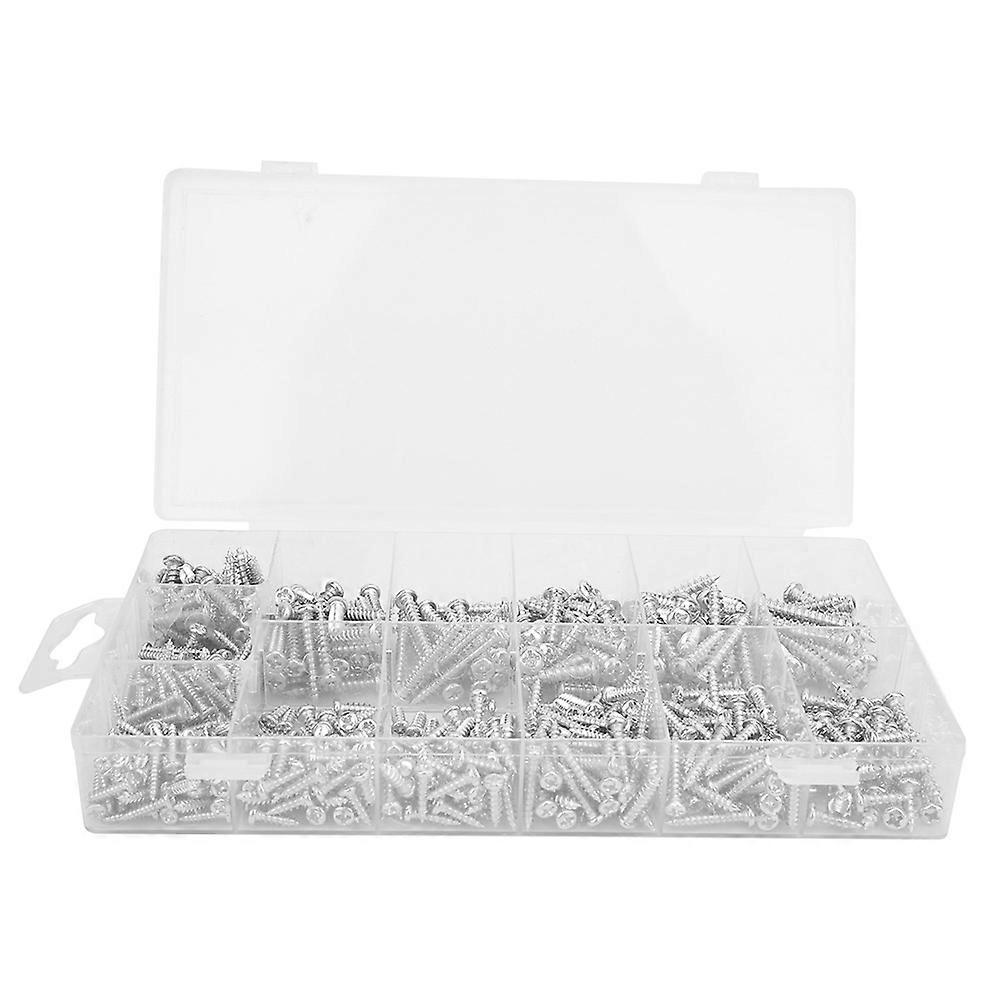 550pcs/box Cross Round Pan Head Self Tapping Screw Set M3 M3.5 M4 M5 with Box