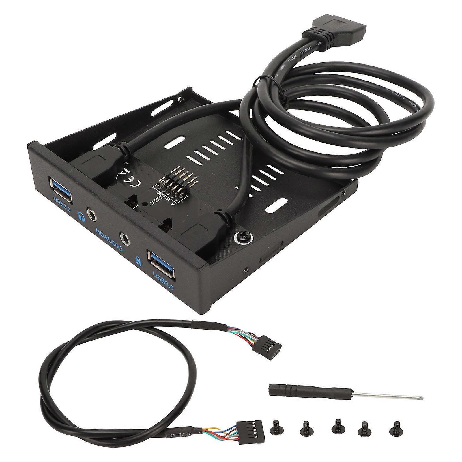USB-Frontpanel, USB 3.0, 4 Anschlüsse, stabile Übertragung, störungssicher, unterstützt Hot-Plugging, 3,5-Zoll-Frontpanel für Computergehäuse