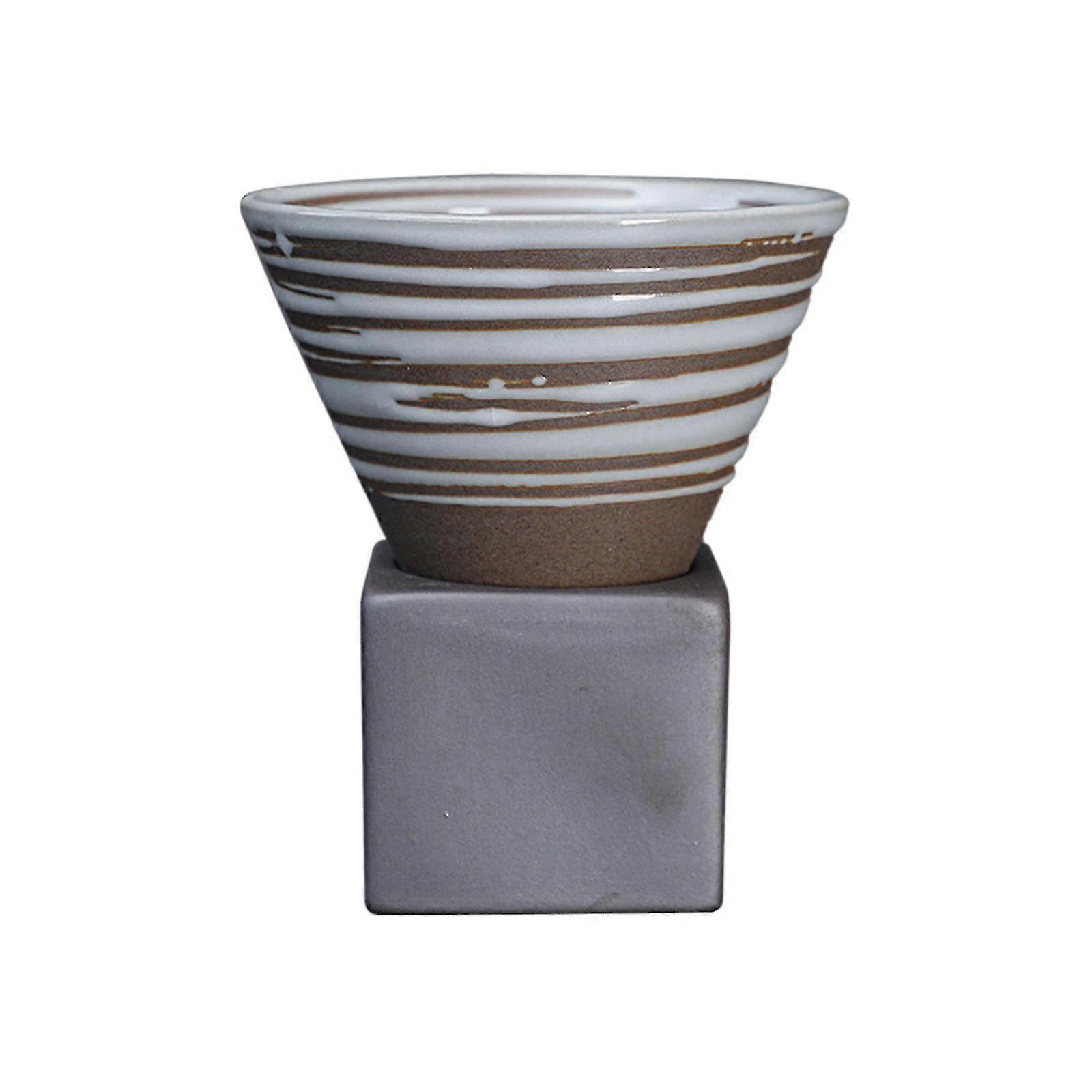 Pottery Coffee Mug With Base, Creative Triangular Cone Shape Porcelain Mug, Multipurpose Ceramic Cup For Coffee Tea-sy