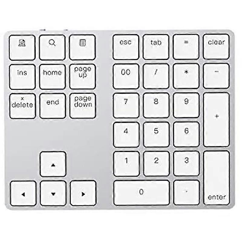 Bluetooth Number Pad,aluminum Rechargeable Wireless Numeric Keypad