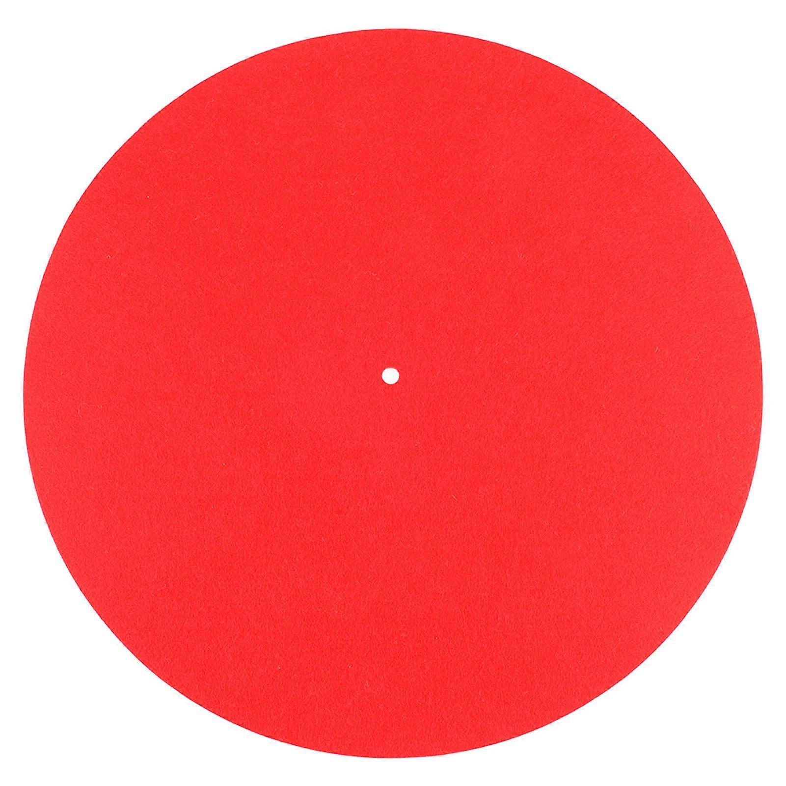 Phonograph Wool Pad Αντιολισθητικό Αντικραδασμικό Πικάπ Κόκκινο Ματ για Πικάπ 30cm