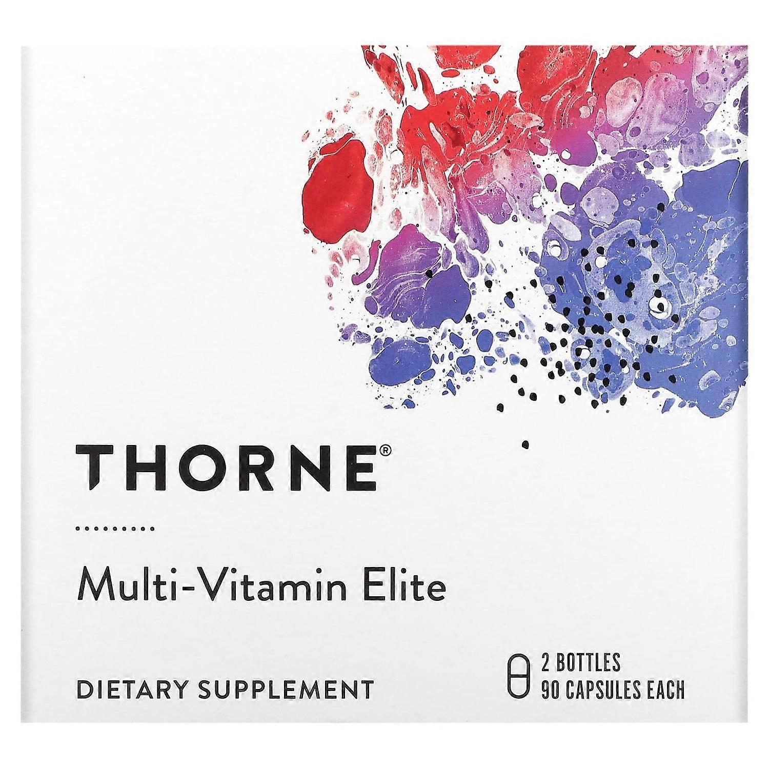 Thorne, Multi-Vitamin Elite, A.M. & P.M., 2 Bottles, 90 Capsules Each