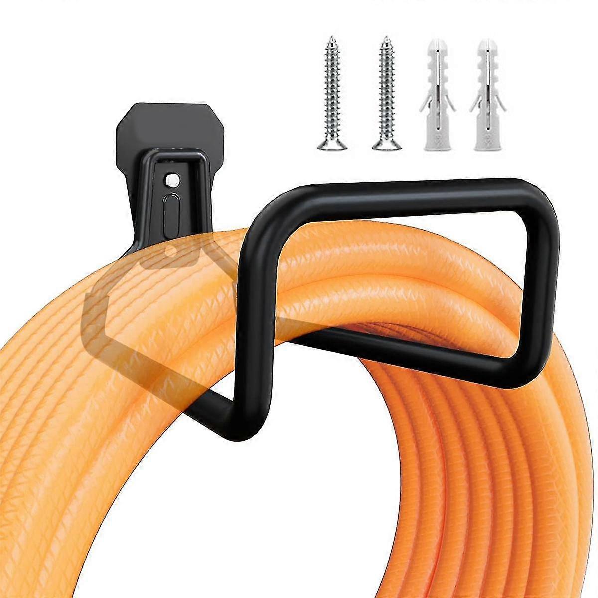 Garden Hose Holder Wall Mount, Duty Water Hose Hanger for Outside, Metal Hose Reels Hose Rack Hose
