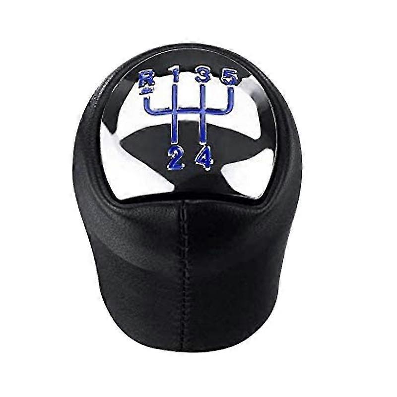 5 Speed Leather Manual Car Gear Shift Knob Shifter Lever For Ii Twingo Kangoo Logan Blue