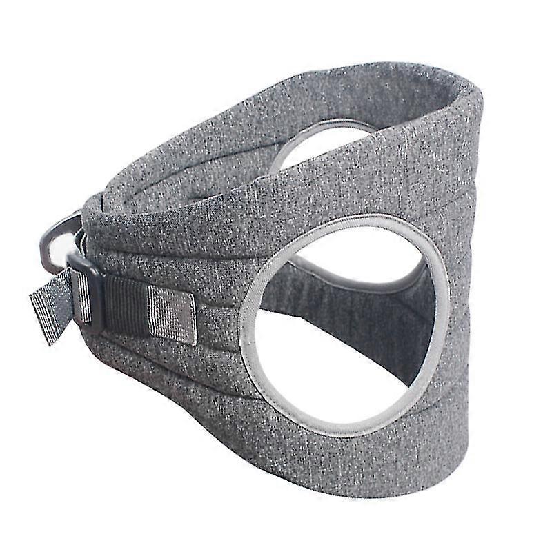 small dog harness chest strap wrap harness adjustable portable buckle hook and loop vest for outdoor puppy walking (grey, size xs)