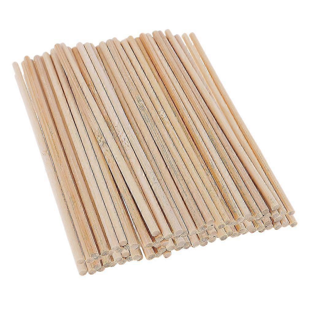 100pack 4mm lemn nefinisat lemn rotund stick diblu tijă DIY ambarcațiuni 150mm