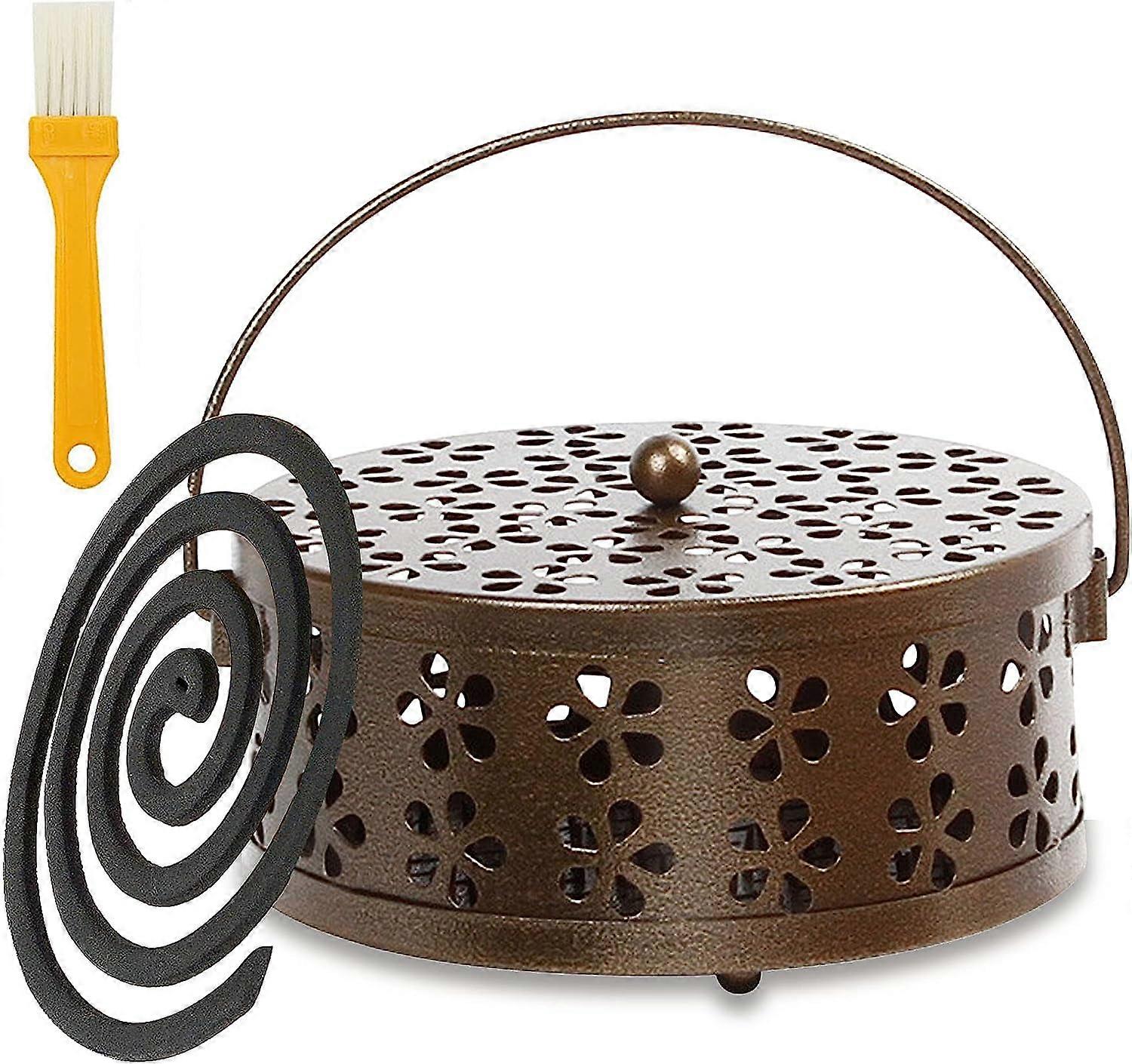 Mosquito coil holder, portable mosquito coil holder, classic metal incense holder, portable mosquito coil holder, mosquito coil container, family camp