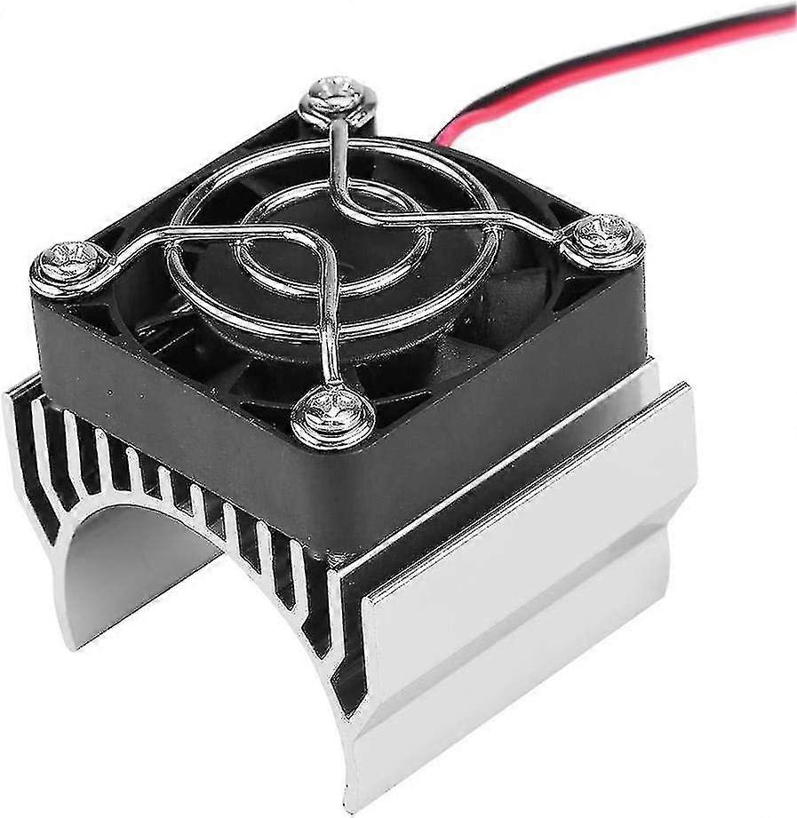540/550/3650 Motor Heatsink With Cooling Fan, Heatsink Accessory For 1/10 Scale Electric Rc Car Motor(silver) Crjjkoy