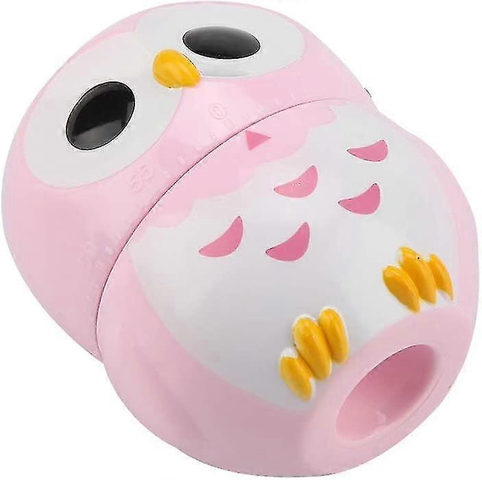 Timer, Cute Owl Shape Timer, Baking Cook Manual Timer - Pink
