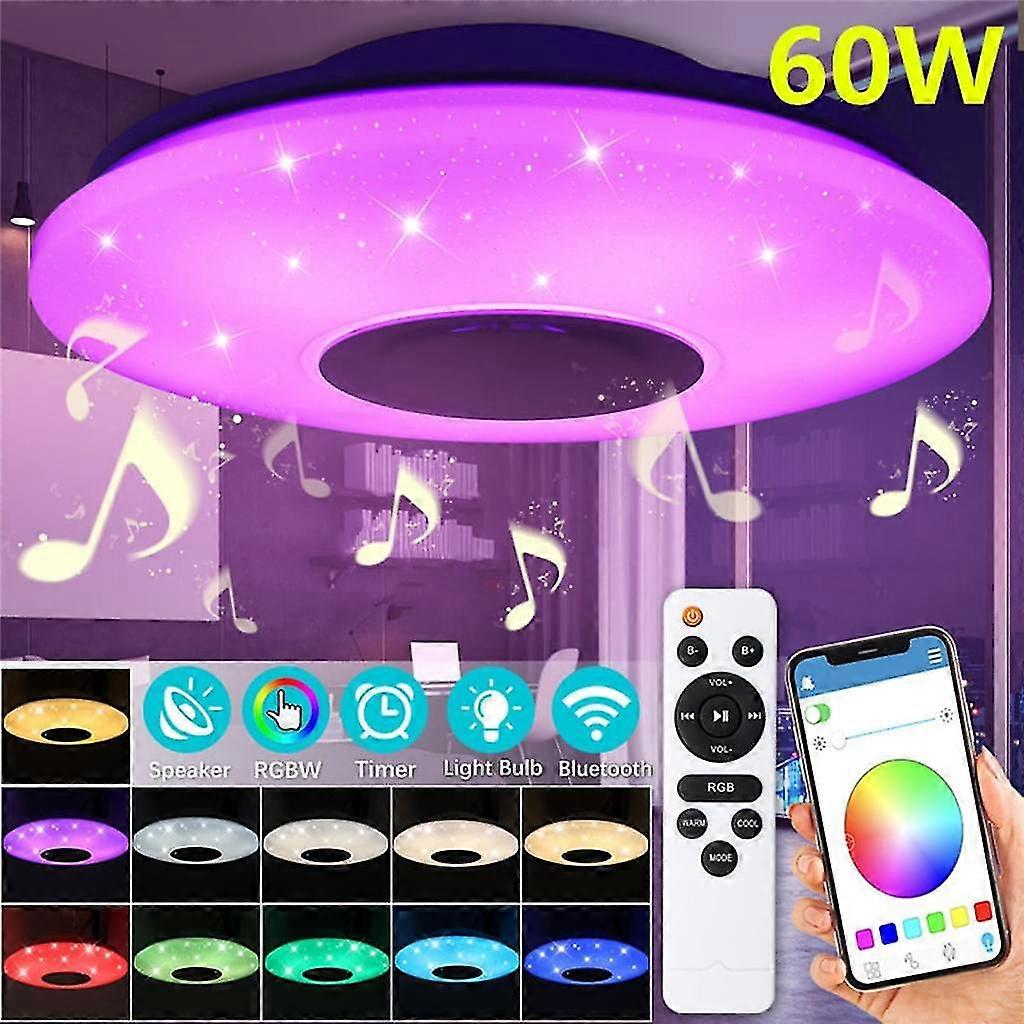 Horevo Ceiling Light With Bluetooth Speaker Remote Control And App Control Ce-certified