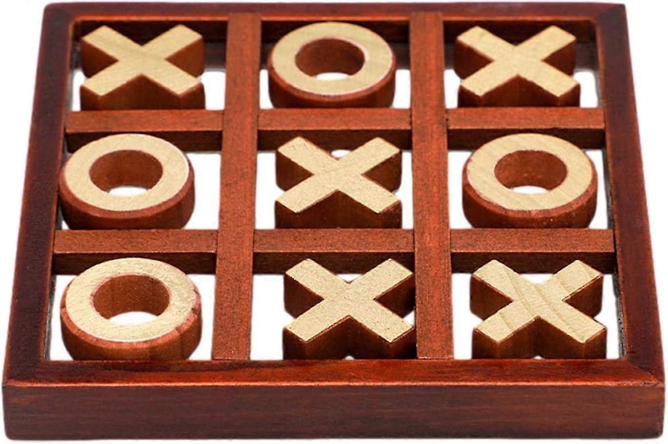 لعبة Tic-Tac-Toe الكلاسيكية ، مجموعة ألعاب لوحية عائلية خشبية لعبة Noughts and Crosses ، لعبة لوحية عائلية مصنوعة يدويا ، لعب خشبي ولوح للأطفال