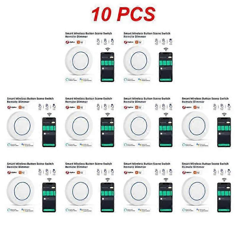 Tuya Zigbee Smart Button Switch Wireless Intelligence Scene Switch Automation Scenario Controller Support Alexa