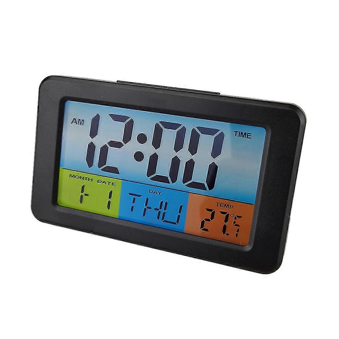 Lcd Color Electronic Alarm Clock Multi-function Temperature Countdown Digital Clock Lazy Snooze Bed