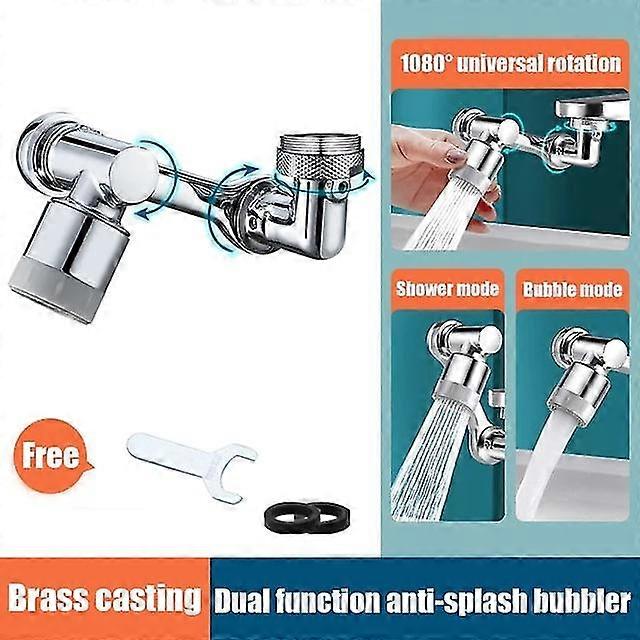 Exquisite Universal Robotic Arm Faucet 1080 Rotating Aerator Splashproof Filter Kitchen Faucet Extension Adapter Kitchen Tools