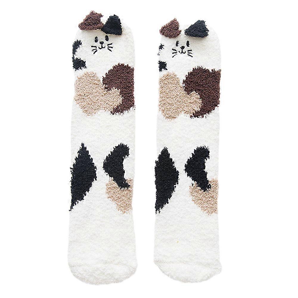 3D Animal Winter Warm Soft Fluffy Bed Socks Women Lounge Slipper Socks Floor Socks