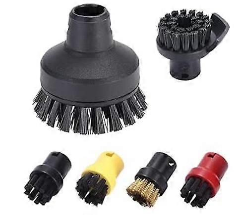 Set of 6 round brushes for Krcher steam cleaners SC1 SC2 SC3 SC4