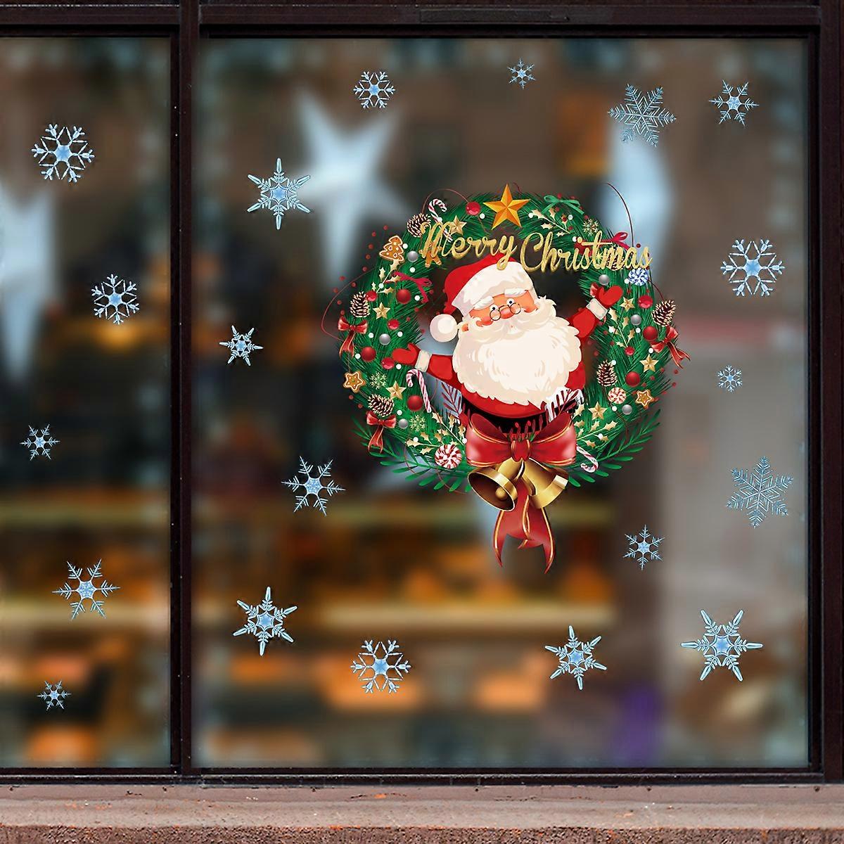 1pc Christmas Decor Door Wall Sticker Background