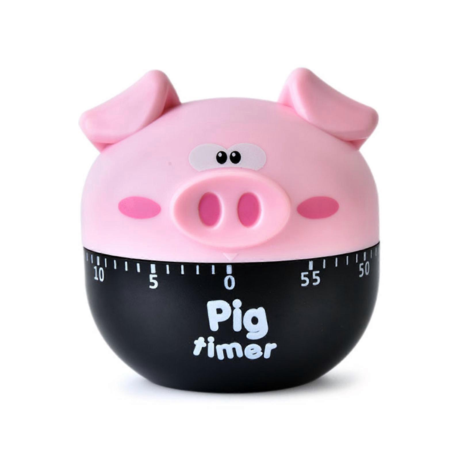 Kitchen Timer Pig Shape Manual Timer Kids for Time Management Reminder Desktop D