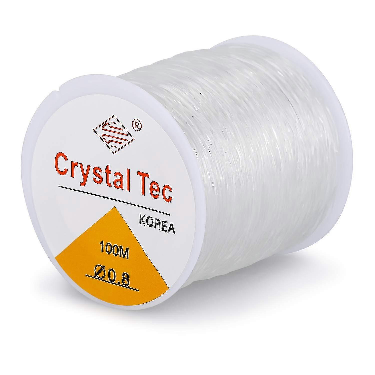 0.8mm Crystal String Stretch Line - 100m Elastic String Bead Cord For Bracelets, Elastic Beaded String, Easily Through