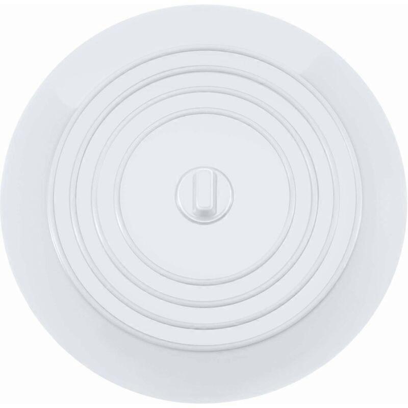 Bath Plugs Silicone Sink Stopper Kitchen Sink Stopper 15 CM Diameter for Kitchens, Bathrooms and Laundry Universal Drain Stopper (5 pcs, White)