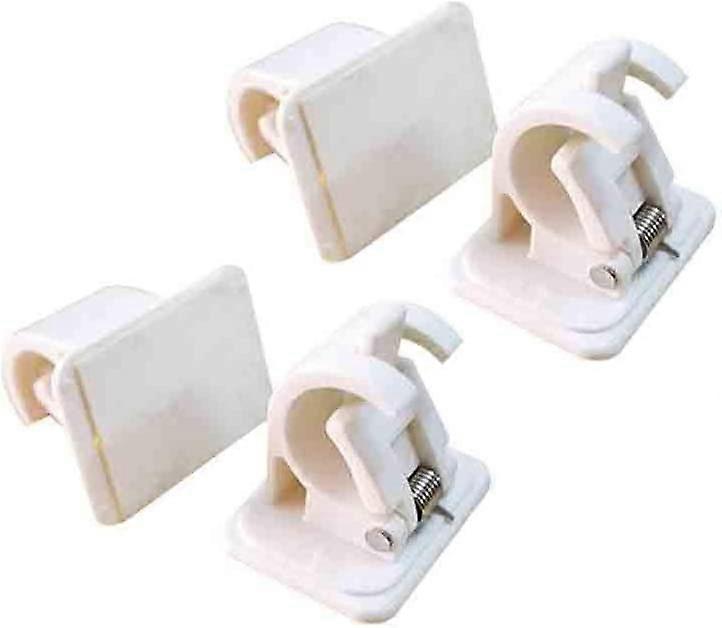4PCS,Curtain Rod Bracket,Self Adhesive Hook,ABS