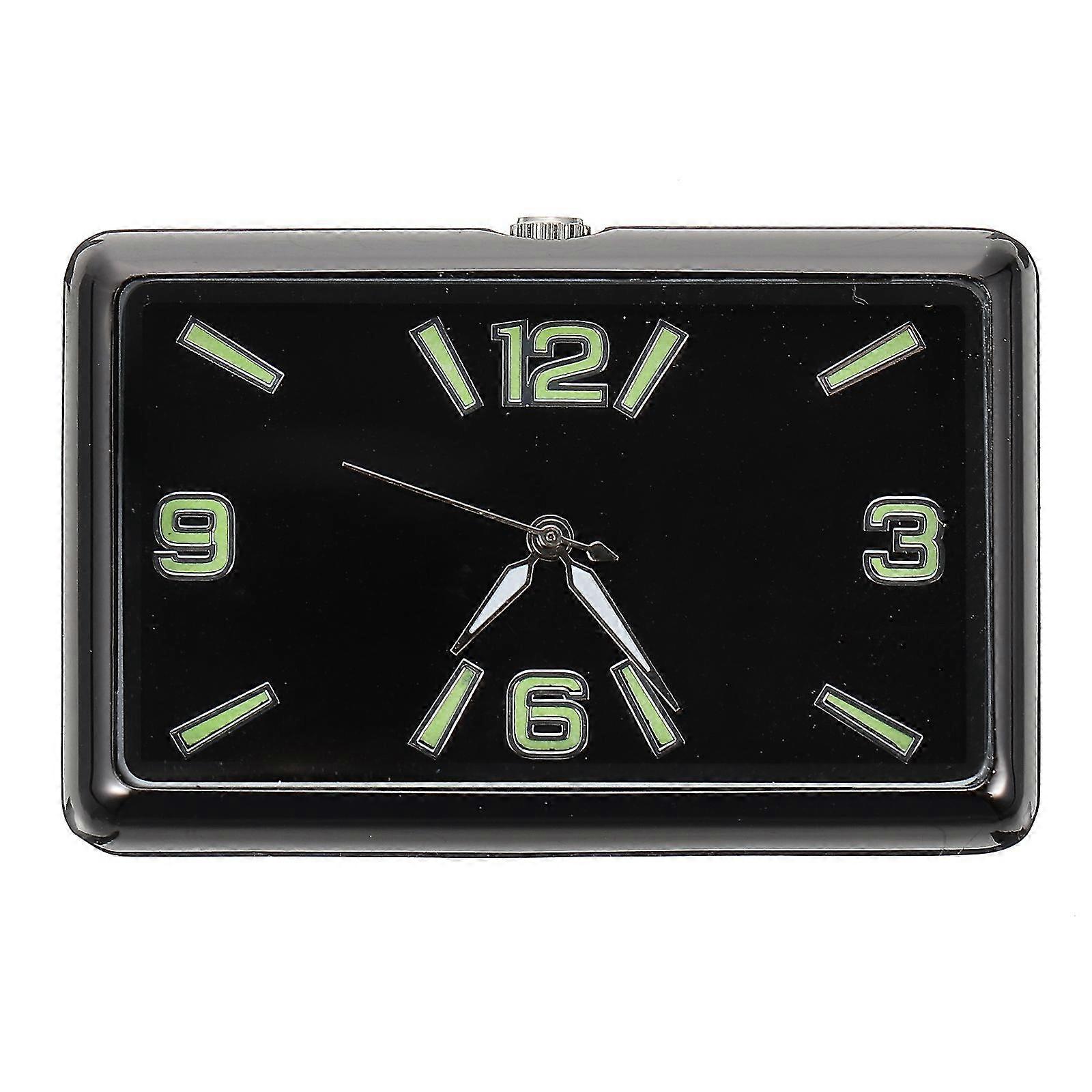 Car Dashboard Tiny Clock Adhesive Dashboard Clock Decorative Square Clock