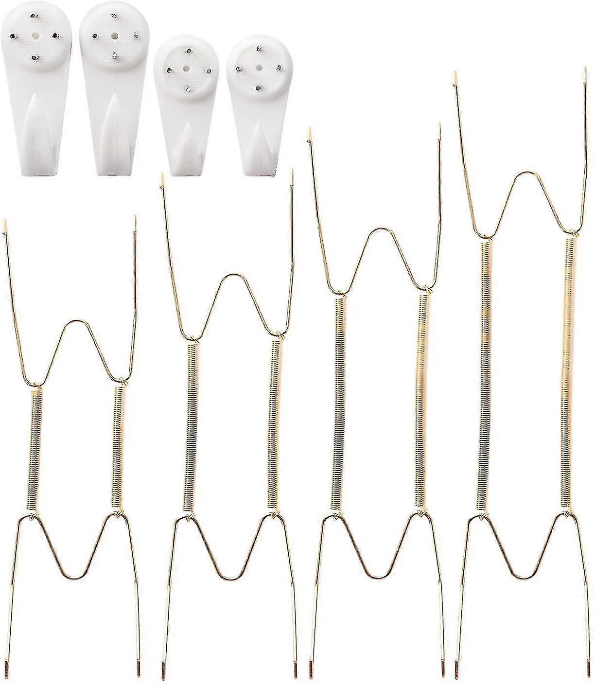 4 Pieces 4 Sizes Wall Plate Hook Decorative Dish Holder And 4 Pieces Wall Hooks