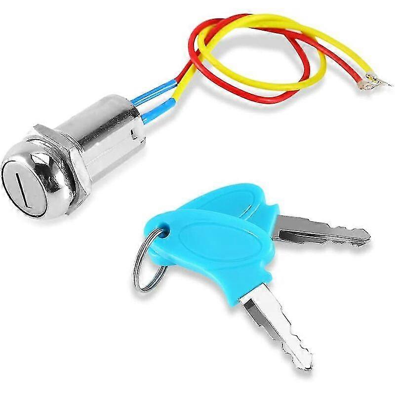 Ignition Key Switch 2-wire Electric Key Switch Universal Key Lock Key Switch