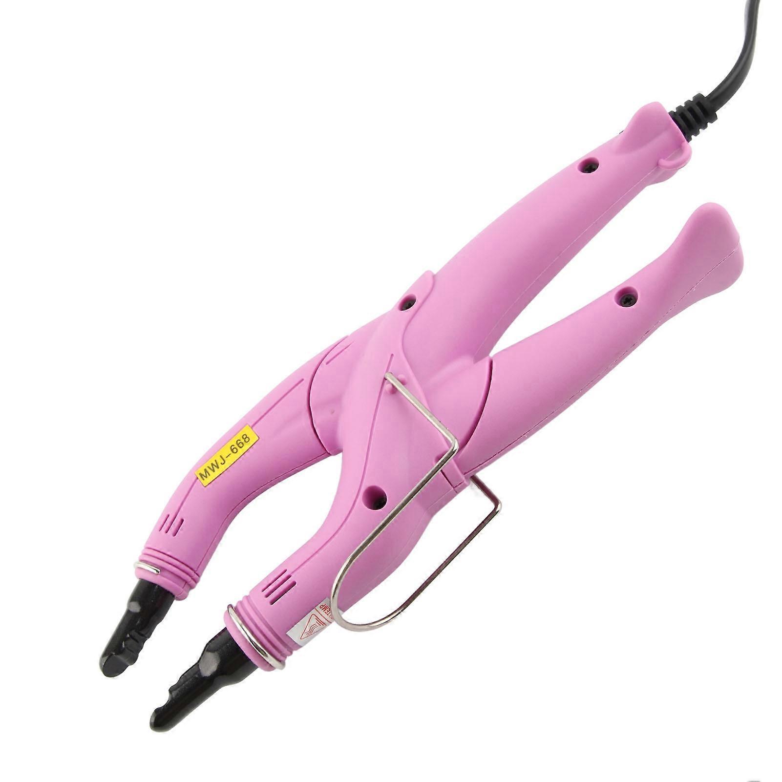 Professional Hair Extensions Tool Temp Adjustable Even Heating Fusion Heat Iron Connector Wand US Plug 100120V
