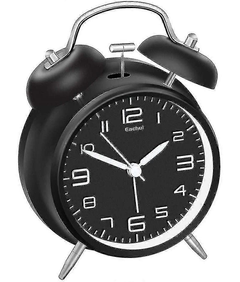 Double Bell Alarm Clock With Night Light Large 4 Inch Face A