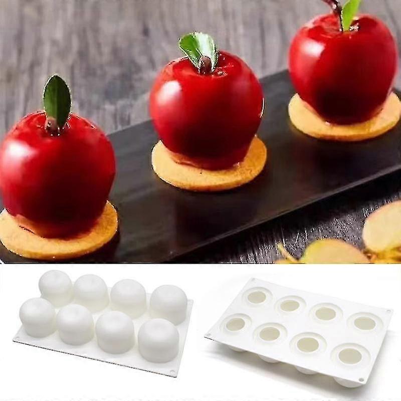 8-hole Crystal Apple Shape Mousse Mold