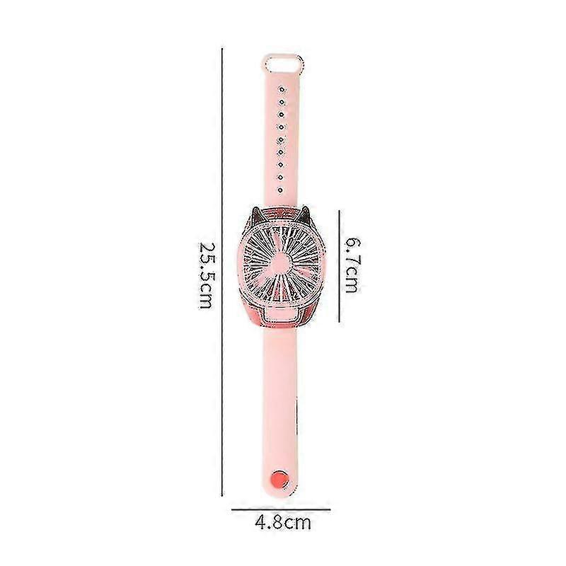 Mini Hand Held Wrist Strap Electric Watch Shaped Fan With Colorful Light