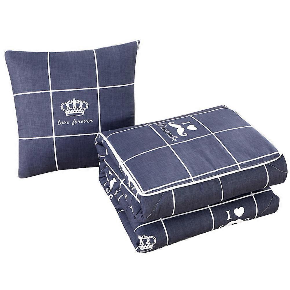 2 in 1 Napping Blanket Soft Comfortable Folding Blanket with Back Cushion for Office Worker