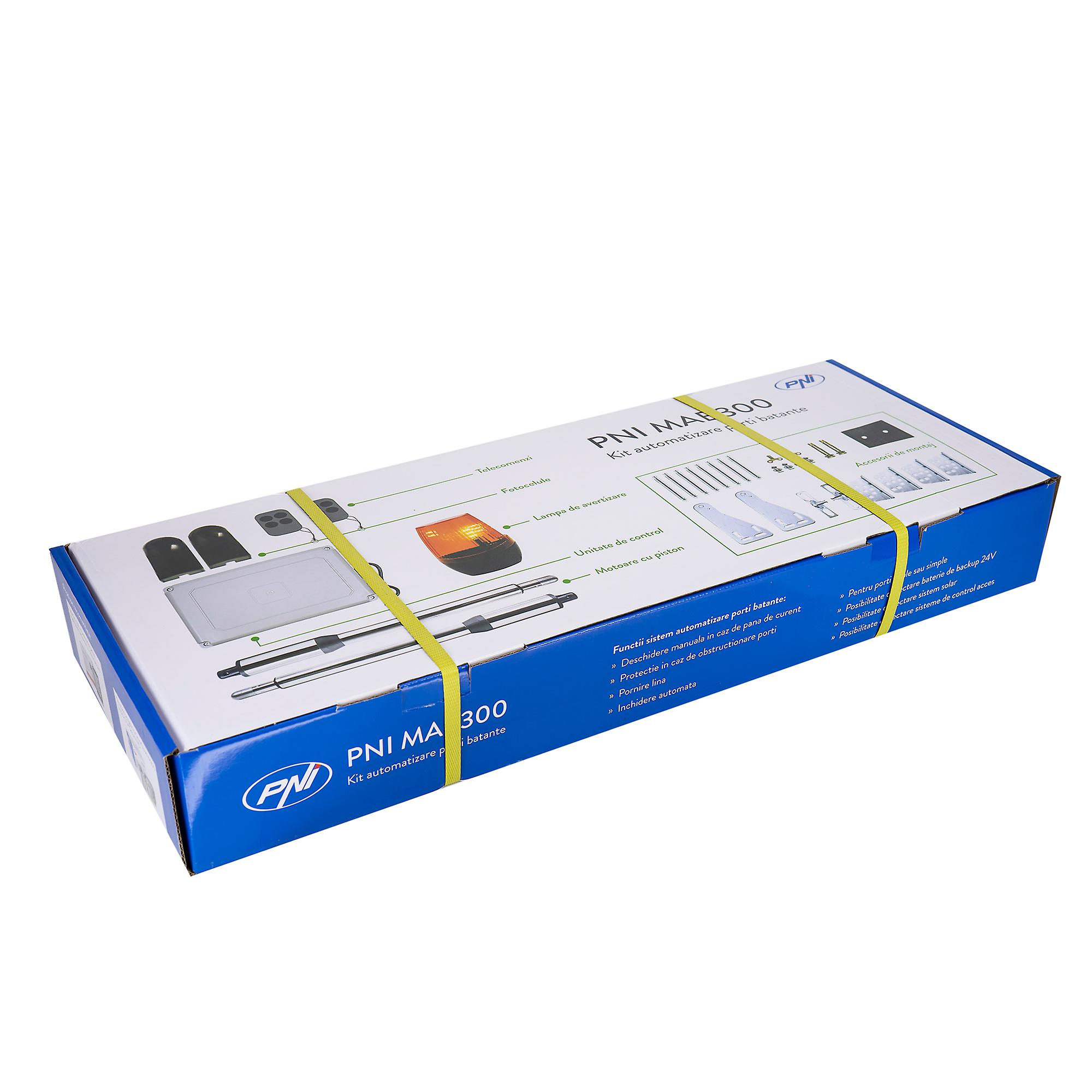Scharnierende Poort Automatisering Kit PNI MAB300 Met 2 40W Motoren 