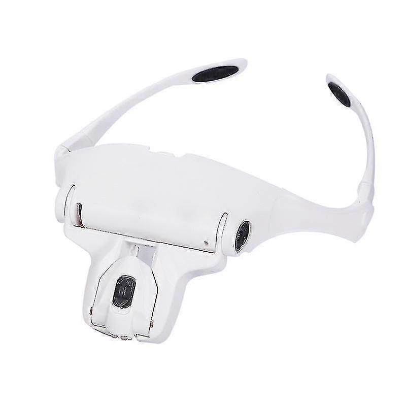 Magnifying Glasses With Light, Head Mount Magnifier With 5 Lenses, Headband, Storage Case, Hands Free Led Lighted Head Magnifying Visor For Close.