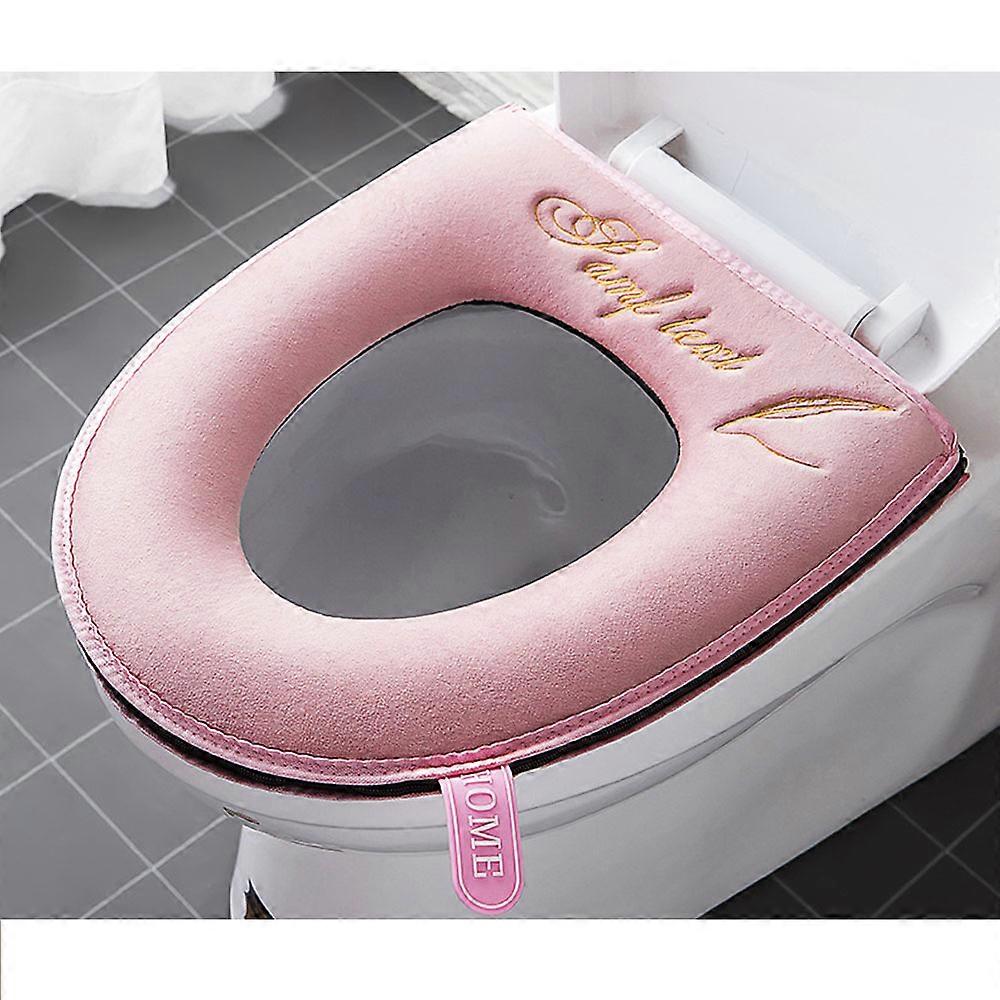 PinkThicker puha WC-ülőkehuzatok 2 csomag WC-fedél fogantyúval - puha vastag párna - mosható - minden ovális WC-ülőkéhez illeszkedik