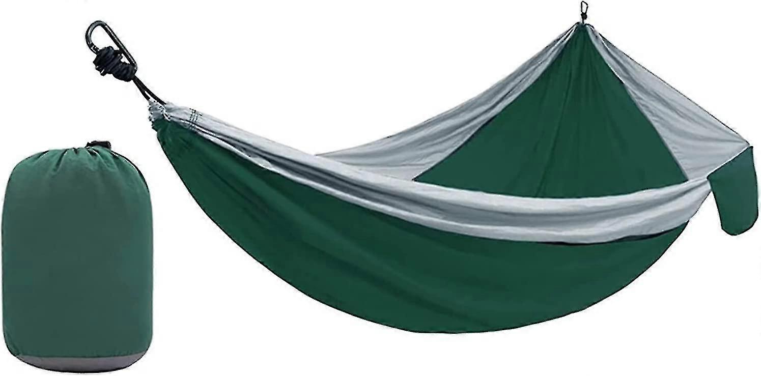Hammock Travel Hammock Camping Hammock Single Hammock Durable Nylon Hammock Portable Outdoor Hammock (color : Green Gray)