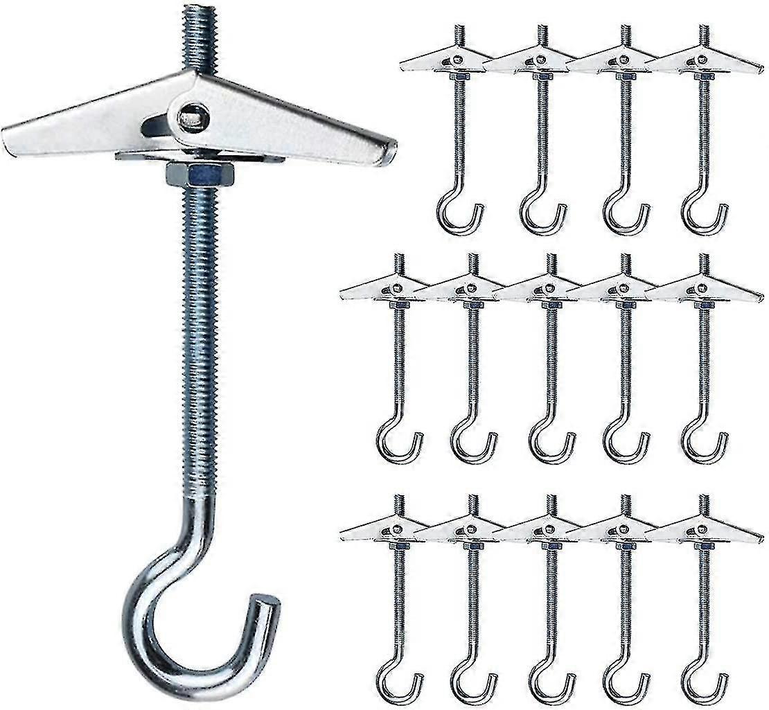 Bolt Wings Hook, Swag Ceiling Hooks, 15 M5/90mm Ceiling Hook Ceiling Mount Hook Toggle Springs Wing Bolts Ceiling Hooks For Ceiling Plants Wall Home