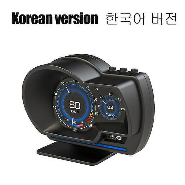 est OBD+GPS Dual System 9 Head Up Display Auto Display Smart Car HUD Gauge Digital Odometer Security Alarm Water&Oil Temp