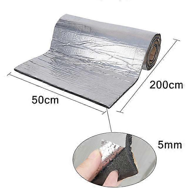 200cm*50cm Car Sound Deadener Deadening Mat for Car Hood Engine Bonnet Soundproof Noise Insulation Aluminum Foil Sticker 5/10mm