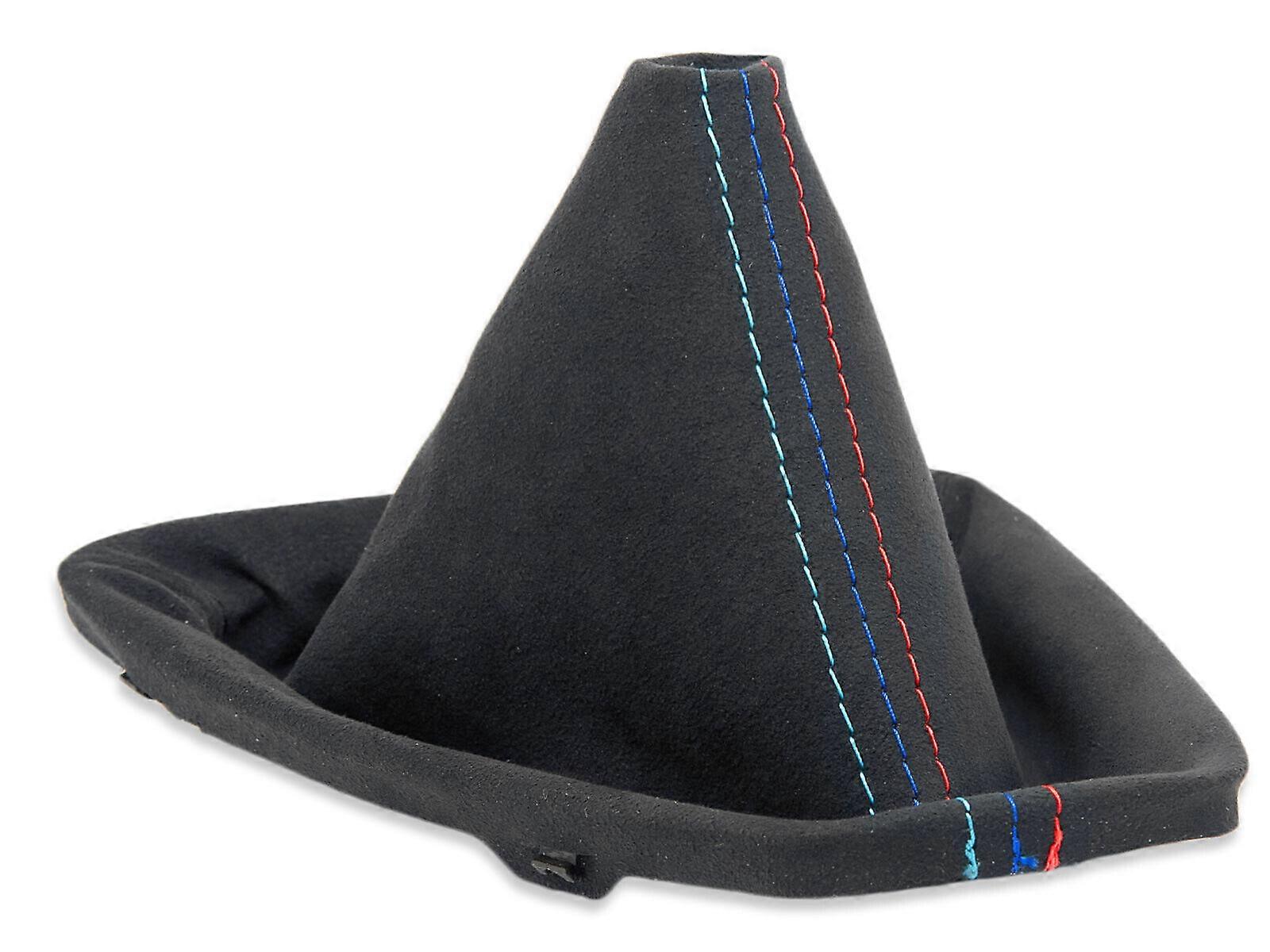 FOR BMW E90 E91 E92 E93 GEAR BOOT GAITER BLACK ALCANTARA STITCHING MPOWER