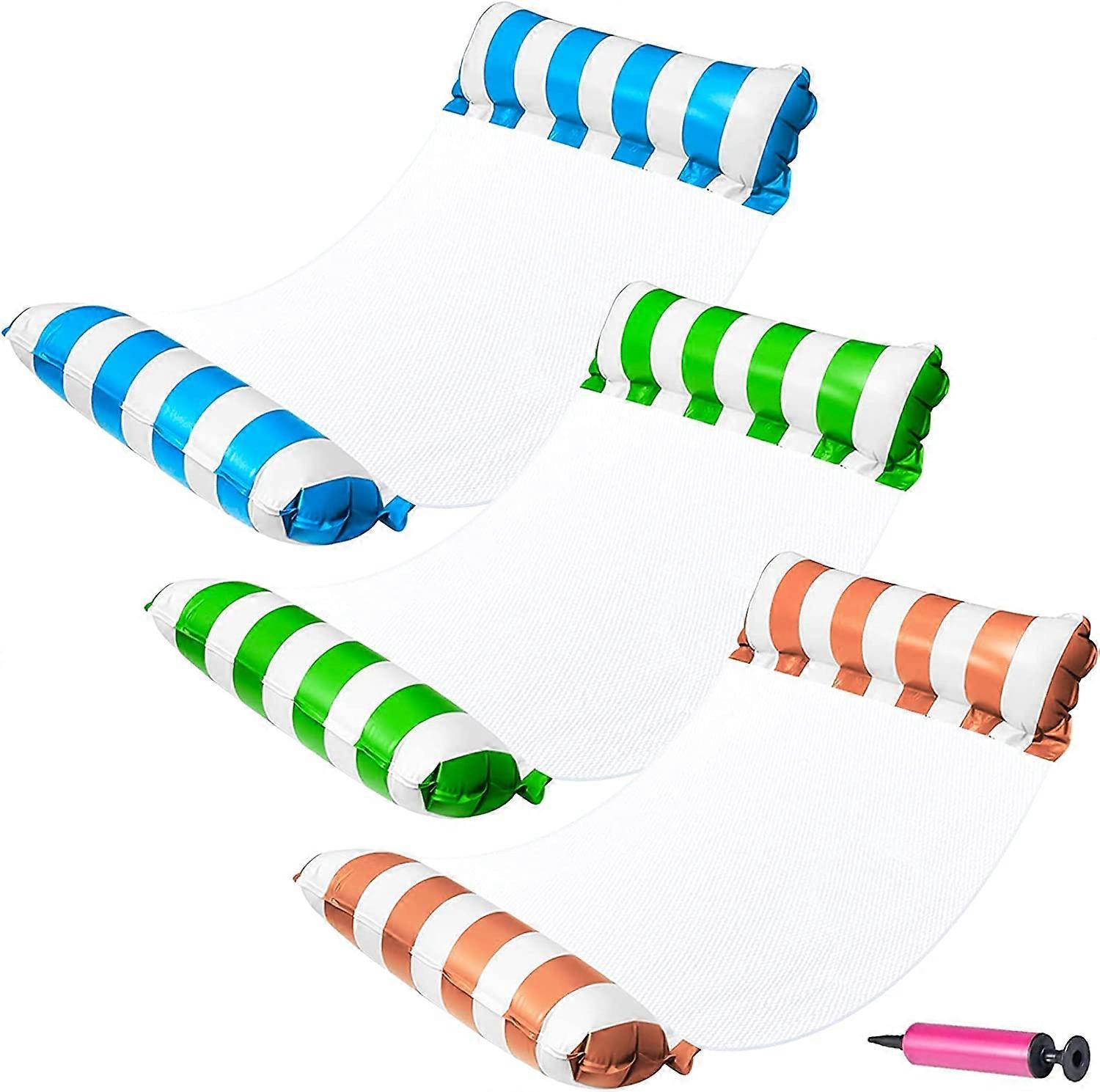 Swimming pool floating hammock, multifunctional inflatable hammock saddle, adult aquatic hammock lounge